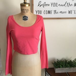Pink Long Sleeved Crop